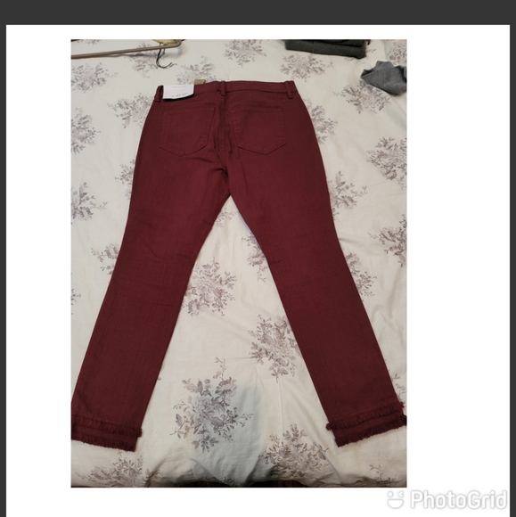 LOFT Double Frayed Modern Skinny Jeans - Picture 2 of 4